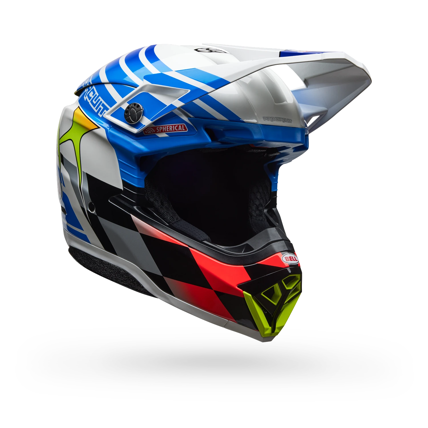 MOTO-10 SPHERICAL PC GLOSS ECE [BLU/WHT] S