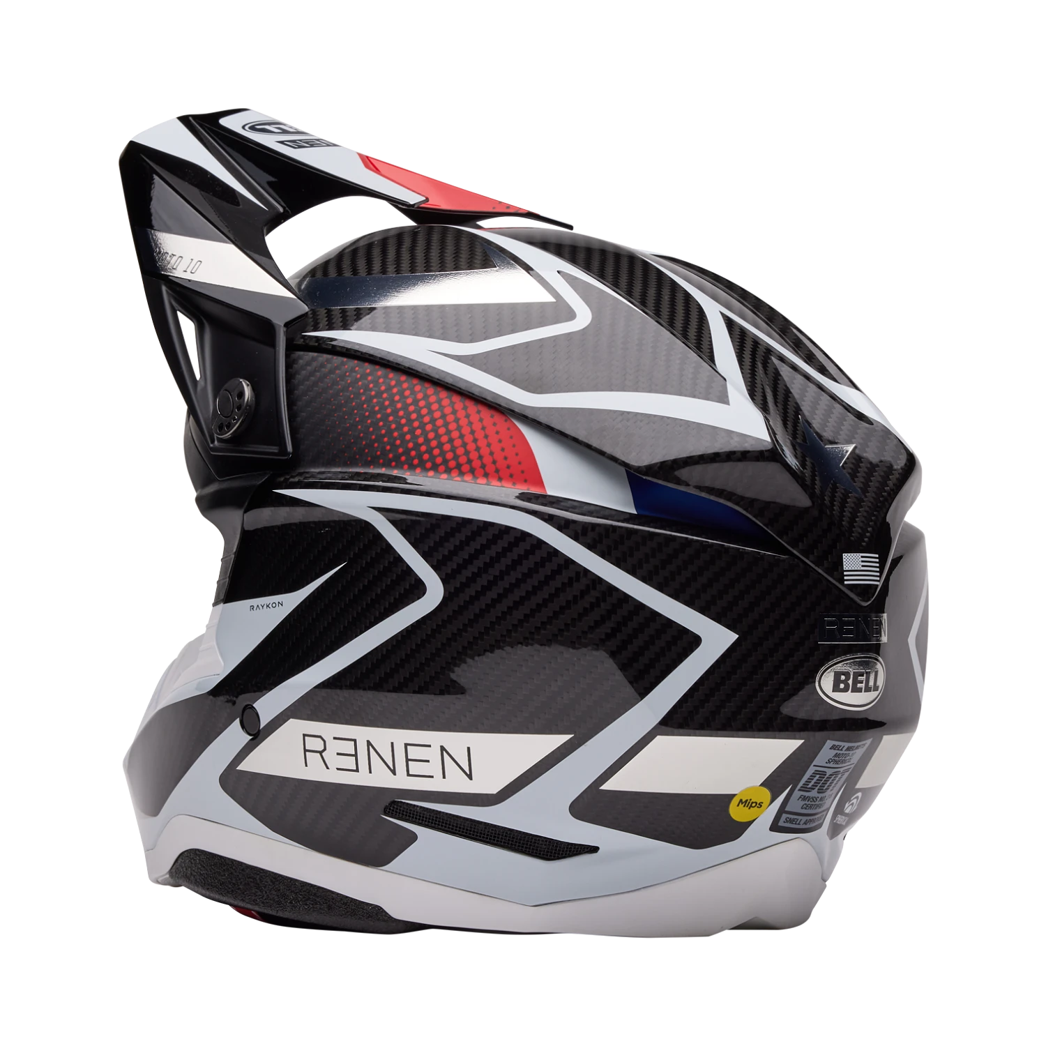 MOTO-10 SPHR RENEN RAYCON ECE [BLK/WHT] S