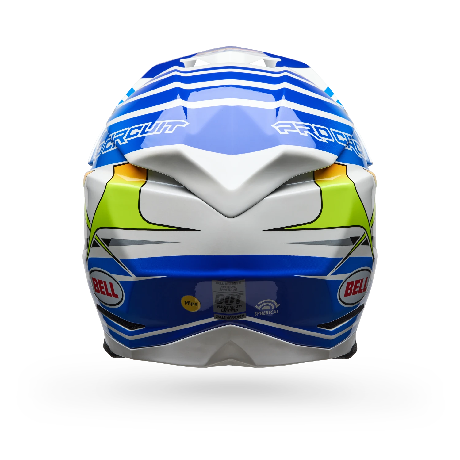 MOTO-10 SPHERICAL PC GLOSS ECE [BLU/WHT] S