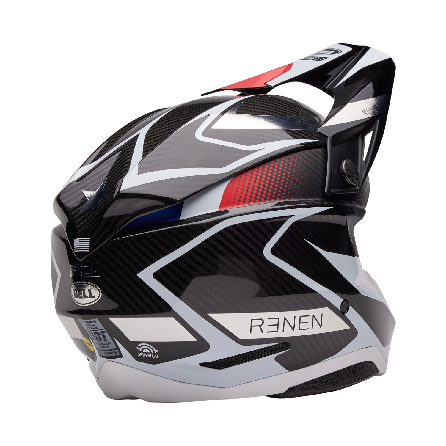 MOTO-10 SPHR RENEN RAYCON ECE [BLK/WHT] S